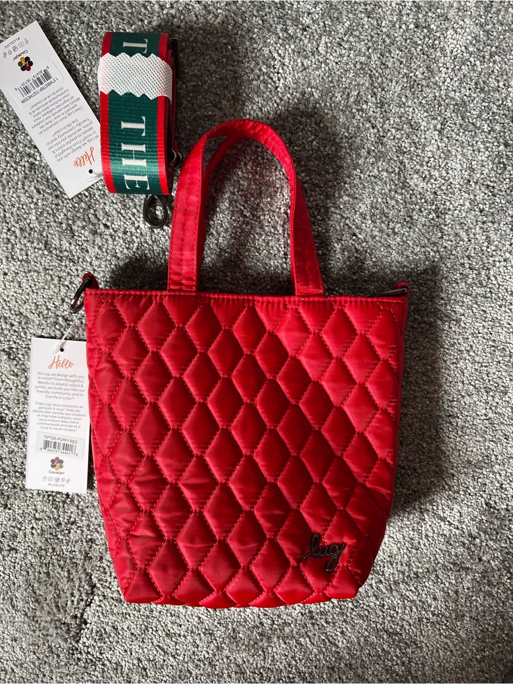 Lug tip toe poppy red NWT includes it’s the season strap